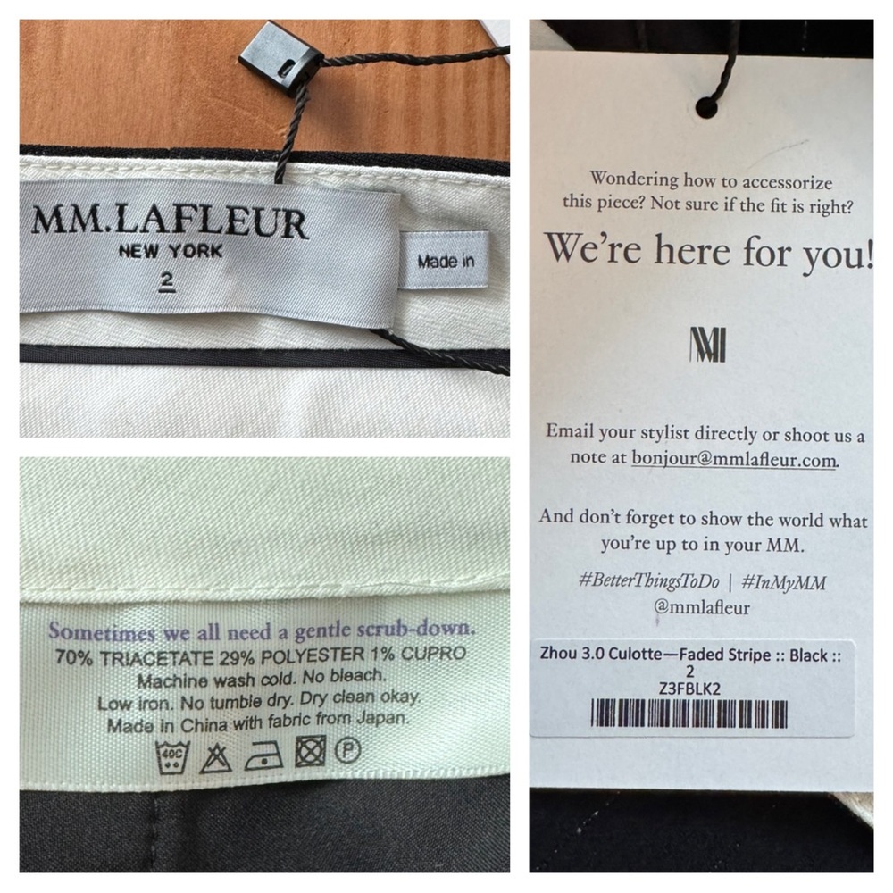 MM. Lafleur Zhou Culotte in Faded Stripe - Picture 11 of 15